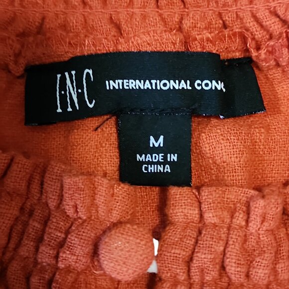 Women’s INC Medium Coral, no sleeves, 100% cotton, Halter Top - Picture 6 of 14